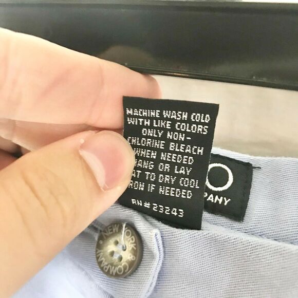 3/$20 NY&CO Women's 10 Chino Capri Pants Periwinkle Blue Career Business Casual - Picture 4 of 8